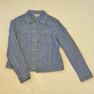 Talbots Blue and White Checkered Shirt /Jacket